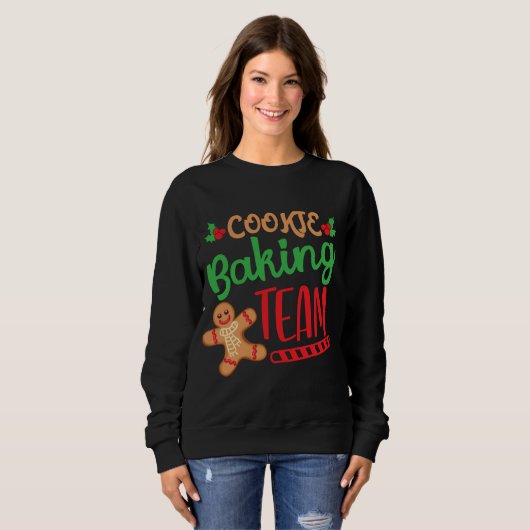 Cookie Backteam Weihnachts Squad Xmas Crew m Gin Sweatshirt (Vorne ganz)