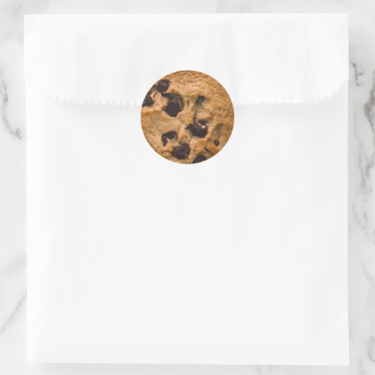 Cookie | Backwaren Runder Aufkleber (Tasche)