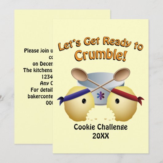 Cookie-Backwettbewerb Einladung (Vorne/Hinten)