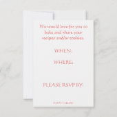 COOKIE BAKE INVITE SAVE THE DATE (Rückseite)