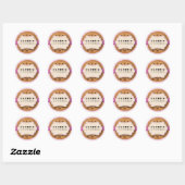 COOKIE BAKE SALE PERSONALIZE Backen Elegantes Etik Runder Aufkleber (Blatt)