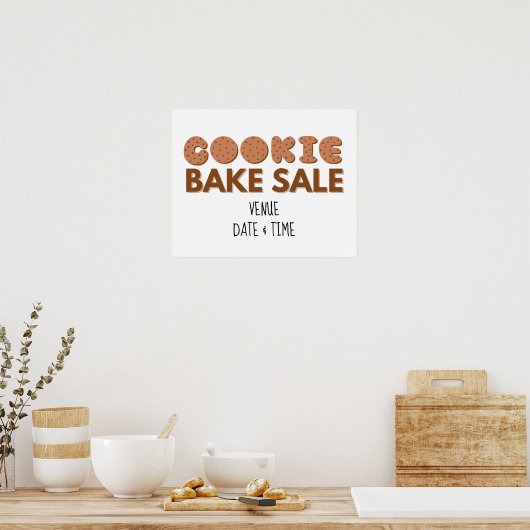 Cookie Bake Sale-Zeichen, Fundraising-Poster Poster (Küche)
