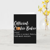 Cookie Baker Definition Funny Christmas Baking Karte (Gelbe Blume)