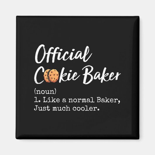 Cookie Baker Definition Funny Christmas Baking  Magnet (Vorne)