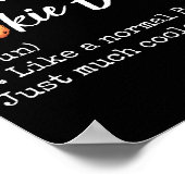 Cookie Baker Definition Funny Christmas Baking  Poster (Ecke)