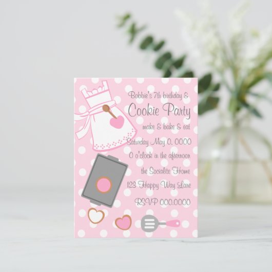 Cookie Baker Einladung (Stehend Vorderseite)