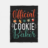 Cookie Baker Funny Christmas Couples Matching Fleecedecke (Vorderseite)
