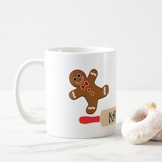 Cookie Baker Tasse Gingerbrei Cutout Mann Weihnach (Mit Donut)