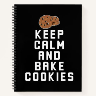 Cookie Baking Behalte Ruhe und Bake Cookies Notizblock