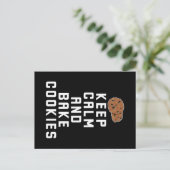 Cookie Baking Behalte Ruhe und Bake Cookies Postkarte (Stehend Vorderseite)