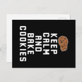 Cookie Baking Behalte Ruhe und Bake Cookies Postkarte (Vorne/Hinten)