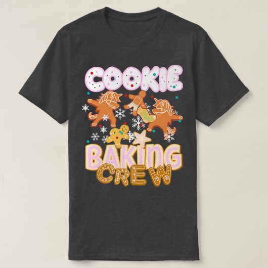Cookie Baking Crew Authentic Christmas Baker Team T-Shirt (Design vorne)