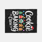 Cookie Baking Crew Christmas Chefs Festive Holiday Fleecedecke (Vorderseite (Horizontal))