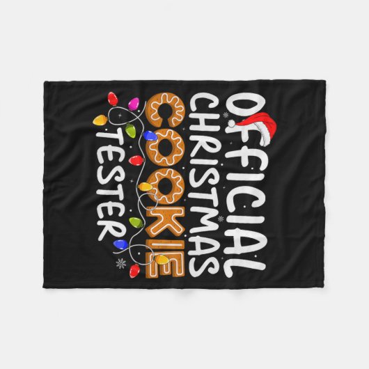 Cookie Baking Crew Christmas Cookie Tester Xmas Pr Fleecedecke (Vorderseite (Horizontal))