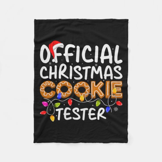 Cookie Baking Crew Christmas Cookie Tester Xmas Pr Fleecedecke (Vorderseite)