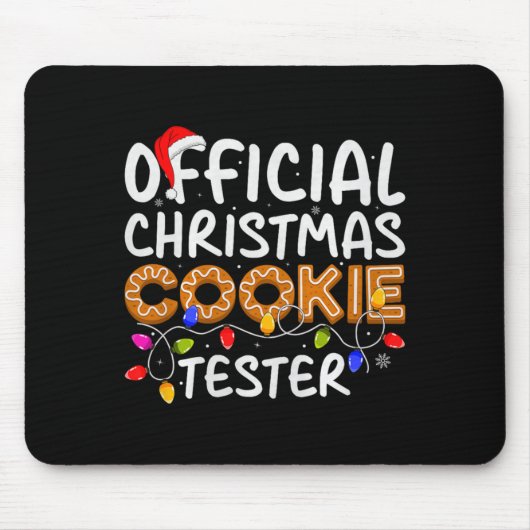 Cookie Baking Crew Christmas Cookie Tester Xmas Pr Mousepad (Vorne)