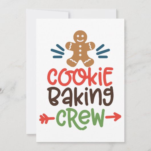 Cookie baking crew christmas  einladung (Vorderseite)
