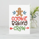 Cookie baking crew christmas  einladung (Stehend Vorderseite)