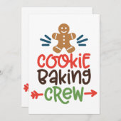 Cookie baking crew christmas  einladung (Vorne/Hinten)