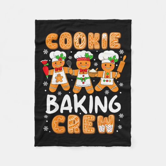 Cookie Baking Crew Christmas Funny Gingerbread Lov Fleecedecke (Vorderseite)