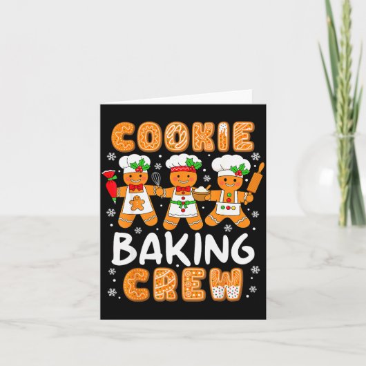 Cookie Baking Crew Christmas Funny Gingerbread Lov Karte (Vorderseite)