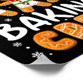 Cookie Baking Crew Christmas Funny Gingerbread Lov Poster (Ecke)