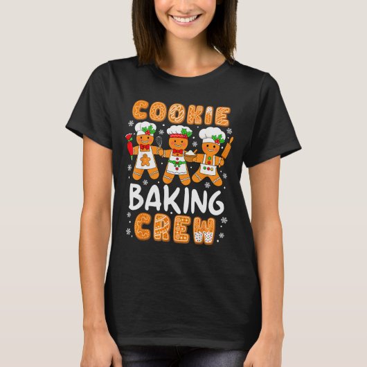 Cookie Baking Crew Christmas Funny Gingerbread Lov T-Shirt (Vorderseite)