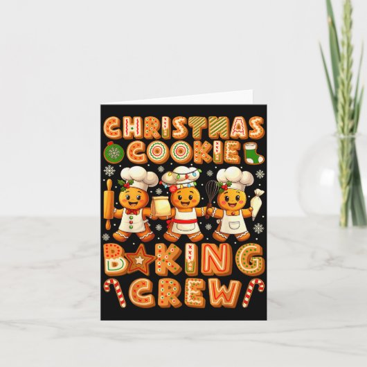 Cookie Baking Crew Christmas Gingerbread Lovers Wo Karte (Vorderseite)