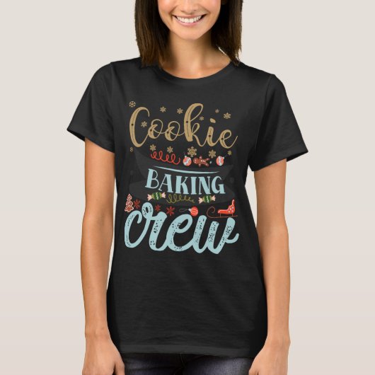Cookie Baking Crew Christmas Holiday Family T Shir T-Shirt (Vorderseite)