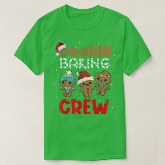 Cookie Baking Crew Christmas Pajamas Family Ginger T-Shirt (Design vorne)