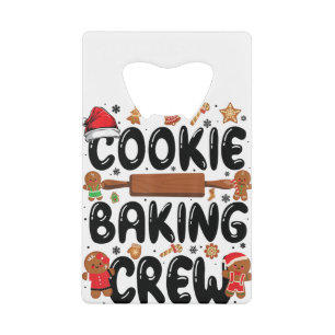 Cookie Baking Crew Christmas Santa Family Gingerbr Geldbeutel Flaschenöffner