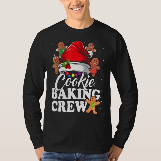 Cookie Baking Crew Christmas Santa Family Gingerbr T-Shirt (Vorderseite)