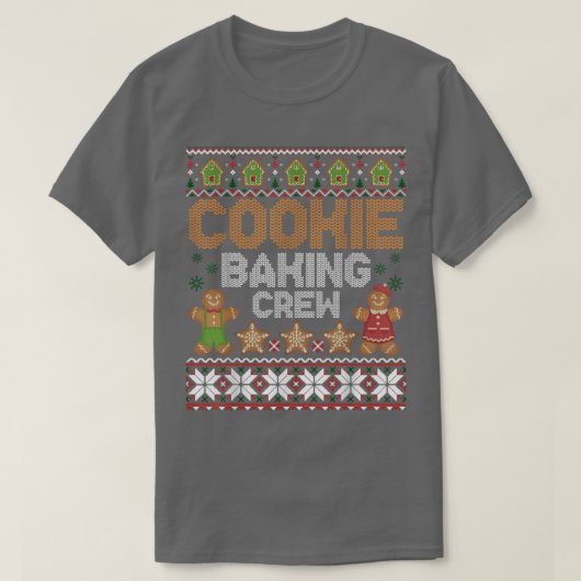 Cookie Baking Crew Christmas Santa Family Gingerbr T-Shirt (Design vorne)