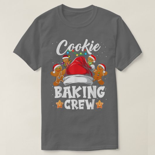 Cookie Baking Crew Christmas Santa Family Gingerbr T-Shirt (Design vorne)