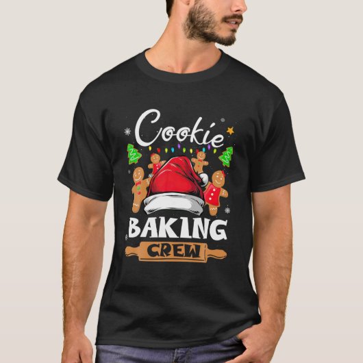 Cookie Baking Crew Christmas Santa Family Gingerbr T-Shirt (Vorderseite)