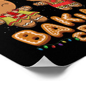 Cookie Baking Crew Christmas Santa Family Team Poster (Ecke)