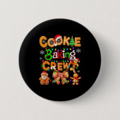 Cookie Baking Crew Cooking Coquette Bow Xmas Ginge Button (Vorderseite)