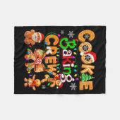 Cookie Baking Crew Cooking Coquette Bow Xmas Ginge Fleecedecke (Vorderseite (Horizontal))