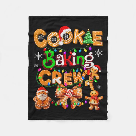 Cookie Baking Crew Cooking Coquette Bow Xmas Ginge Fleecedecke (Vorderseite)