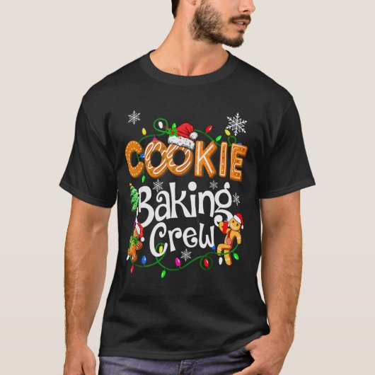 Cookie Baking Crew Cooking Lover Santa Xmas Ginger T-Shirt (Vorderseite)