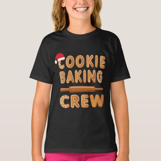 Cookie Baking Crew Family Christmas Gingerbread T-Shirt (Vorderseite)