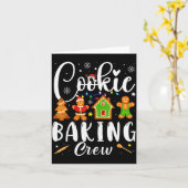 Cookie Baking Crew Family Christmas Gingerbread Te Karte (Gelbe Blume)