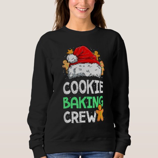 Cookie Baking Crew Family Christmas Gingerbread Te Sweatshirt (Vorderseite)