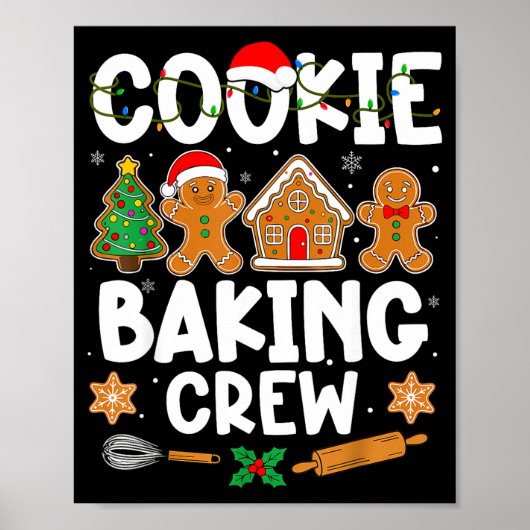 Cookie Baking Crew For Women Kids Men Boy Family C Poster (Vorne)
