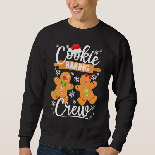 Cookie Baking Crew Gingerbread Christmas Baking Sweatshirt (Vorderseite)