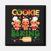 Cookie Baking Crew Gingerbread Cooking Lover Xmas  Magnet (Vorne)