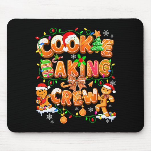 Cookie Baking Crew Gingerbread Cooking Lover Xmas  Mousepad (Vorne)
