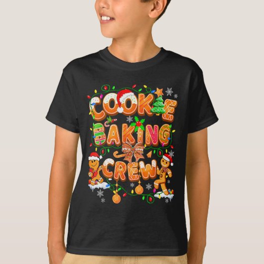 Cookie Baking Crew Gingerbread Cooking Lover Xmas T-Shirt (Vorderseite)