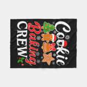 Cookie Baking Crew Gingerbread Xmas Holiday Cookie Fleecedecke (Vorderseite (Horizontal))