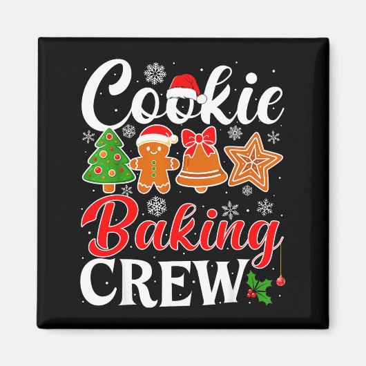 Cookie Baking Crew Gingerbread Xmas Holiday Cookie Magnet (Vorne)